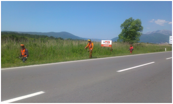Košenje  i čišćenje magistralnog putnog pojasa
